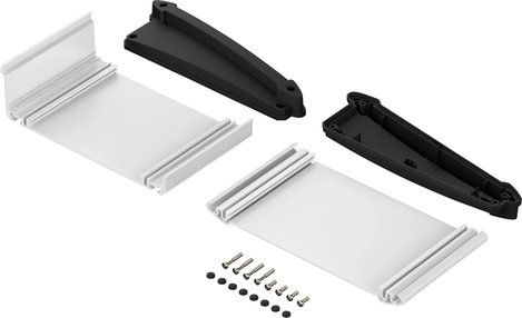 Bopla ATPH 1850-0100 ALU-TOPLINE_SET Pultos műszerdobozok 82 x 200 x 32 Alumínium, ABS Natúr, Fekete 2. kép