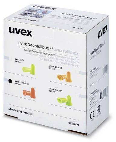 uvex 2112101 hi-com Hallásvédő füldugó 24 dB többször használható EN 352-2 100 pár 2. kép