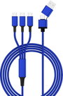 Smrter USB töltőkábel USB 2.0 USB-A dugó, USB-C® dugó, USB-C® dugó, USB-C® dugó 1.20 m Kék SMRTER_TR bélyegkép