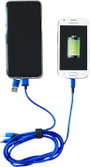 Smrter USB töltőkábel USB 2.0 USB-A dugó, USB-C® dugó, USB-C® dugó, USB-C® dugó 1.20 m Kék SMRTER_TR 8. bélyegkép