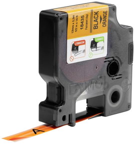 DYMO 18435 Feliratozó szalag Vinyl Szalagszín: Narancs Szövegszín: Fekete 12 mm 5.5 m