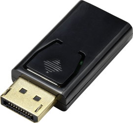 Renkforce RF-4746622 HDMI / Kijelző csatlakozó Átalakító [1x DisplayPort dugó - 1x HDMI alj] Fekete