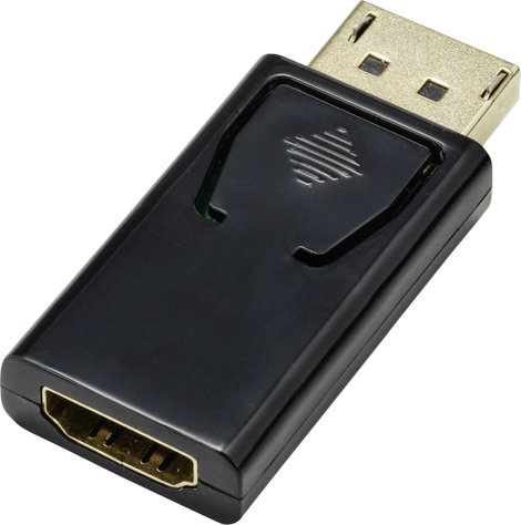 Renkforce RF-4746622 HDMI / Kijelző csatlakozó Átalakító [1x DisplayPort dugó - 1x HDMI alj] Fekete 2. kép