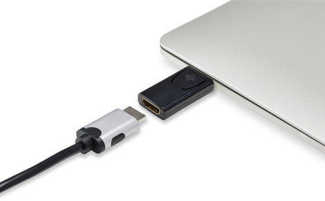 Renkforce RF-4746622 HDMI / Kijelző csatlakozó Átalakító [1x DisplayPort dugó - 1x HDMI alj] Fekete 3. kép