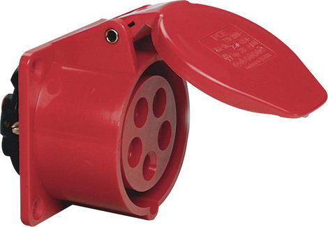 SIROX CEE-ABD 16A, 5p.6h, 400V, IP44 rot, ger,SIROX,FL70x70,LM56x56 603.156 CEE ráépíthető doboz 16