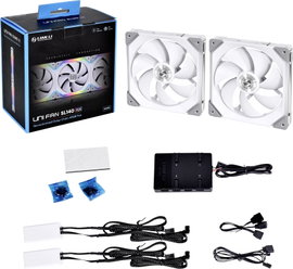 Lian Li UF-SL140-2W Számítógépház ventilátor Fehér (Sz x Ma x Mé) 140 x 140 x 25 mm LED-es világítás