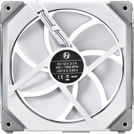 Lian Li UF-SL140-2W Számítógépház ventilátor Fehér (Sz x Ma x Mé) 140 x 140 x 25 mm LED-es világítás 5. kép