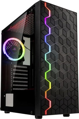 Kolink INSPIRE K8 Midi torony Gaming doboz, Ház Fekete