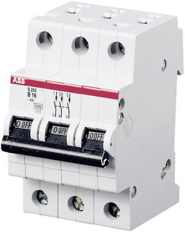 ABB 2CDS253001R0165 S203-B16 Vezeték védőkapcsoló 3 pólusú 16 A
