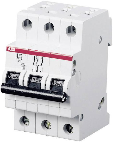 ABB 2CDS253001R0105 S203-B10 Vezeték védőkapcsoló 3 pólusú 10 A