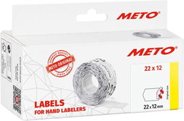 METO Ár etikett 9506155 Véglegesen tapadó Etikett szélesség: 22 mm Etikett magasság: 12 mm Fehér 1 d