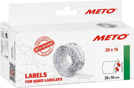 METO Ár etikett 9506166 Leoldható Etikett szélesség: 26 mm Etikett magasság: 16 mm Fehér 1 db 2. kép