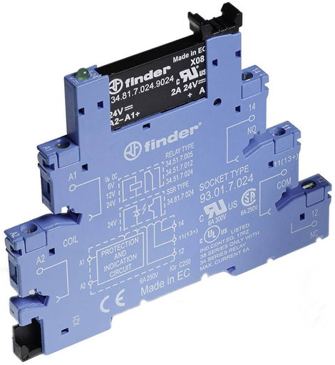 Finder Félvezető relé 38.81.7.024.8240 2 A Kapcsolási feszültség (max.): 240 V/AC 1 db
