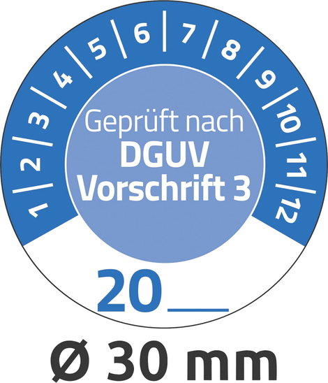 Avery-Zweckform 7909 Ellenőrző plakett 20XX Kék (Ø) 30 mm 30 mm 80 db 7. kép
