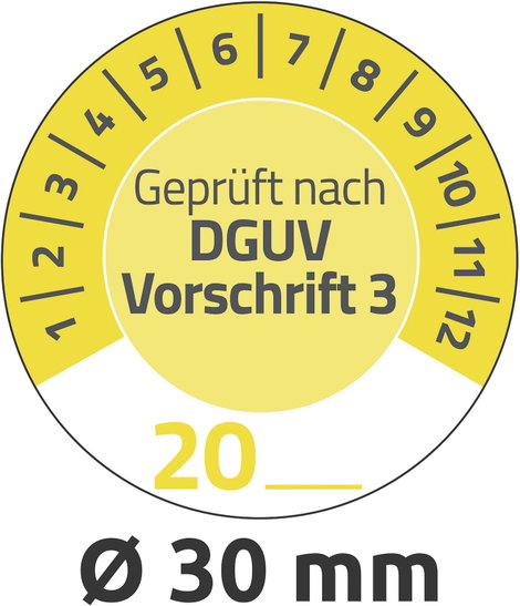 Avery-Zweckform 7908 Ellenőrző plakett 20XX Sárga (Ø) 30 mm 30 mm 80 db 7. kép
