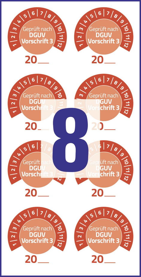 Avery-Zweckform 7907 Ellenőrző plakett 20XX Piros (Ø) 30 mm 30 mm 80 db 5. kép