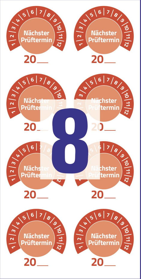 Avery-Zweckform 7904 Ellenőrző plakett 20XX Piros (Ø) 30 mm 30 mm 80 db 4. kép