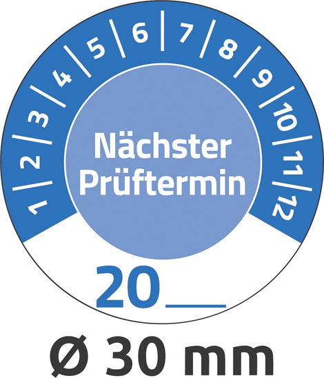 Avery-Zweckform 7906 Ellenőrző plakett 20XX Kék (Ø) 30 mm 30 mm 80 db 7. kép