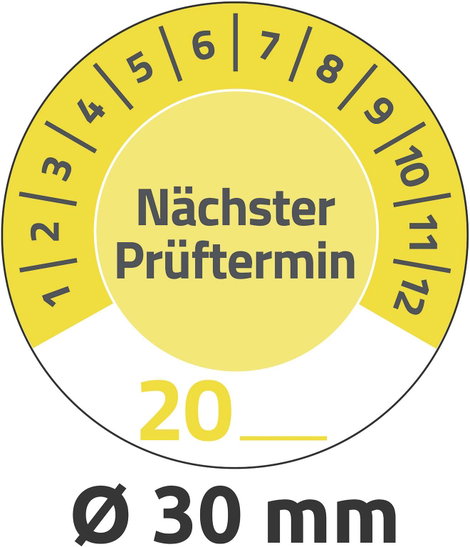 Avery-Zweckform 7905 Ellenőrző plakett 20XX Sárga (Ø) 30 mm 30 mm 80 db 6. kép