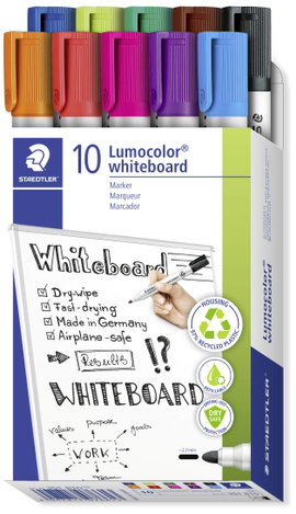 Staedtler Whiteboardmarker Lumocolor® 351 351 B10 Táblafilc Különböző színű 10 db