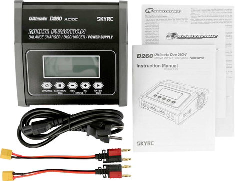 SKYRC D260 Modell töltő 14 A Ólom, LiFePO, LiHV, Lítiumion, LiPolimer, NiCd, NiMH Grafikus kijelző, 3. kép