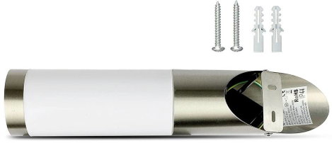 V-TAC VT-832 8623 LED-es kültéri fali lámpa E27 Nemesacél 4. kép