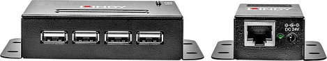 LINDY 50m 4 Port USB 2.0 Cat.5 Extender RJ45 USB extender RJ45 hálózati kábelen keresztül 50 m 3. kép