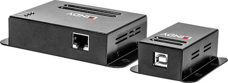 LINDY 50m 4 Port USB 2.0 Cat.5 Extender RJ45 USB extender RJ45 hálózati kábelen keresztül 50 m 4. kép