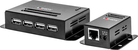LINDY 50m 4 Port USB 2.0 Cat.5 Extender RJ45 USB extender RJ45 hálózati kábelen keresztül 50 m 5. kép