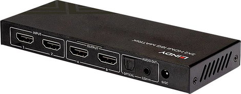 LINDY 2x2 HDMI 18G Matrix Switch 2+2 port HDMI mátrix switch 4096 x 2160 pixel Fekete 2. kép