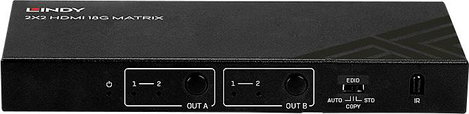 LINDY 2x2 HDMI 18G Matrix Switch 2+2 port HDMI mátrix switch 4096 x 2160 pixel Fekete 4. kép