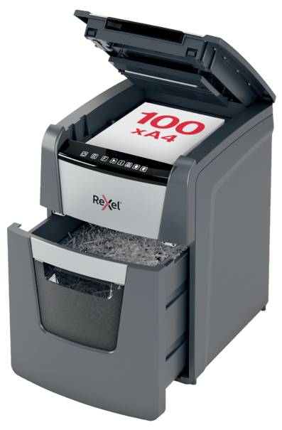 Rexel Optimum AutoFeed+ 100X Iratmegsemmisítő 100 lap Részecskevágás 4 x 28 mm P-4 34 l Szintén megs 2. kép
