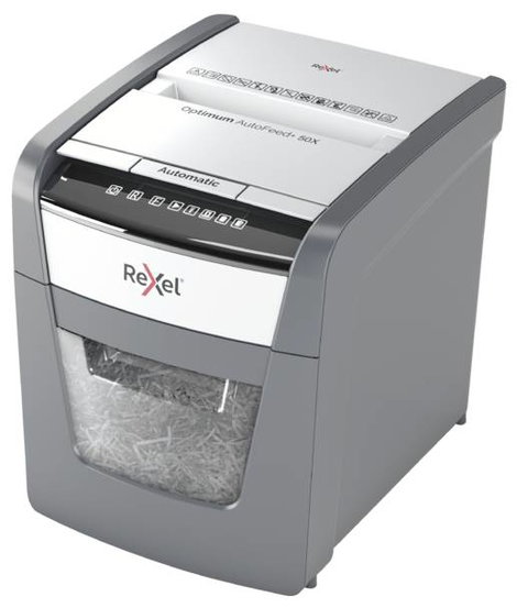 Részecskevágós iratmegsemmisítő 20 l max. 50 lap, Rexel Optimum AutoFeed+ 50X