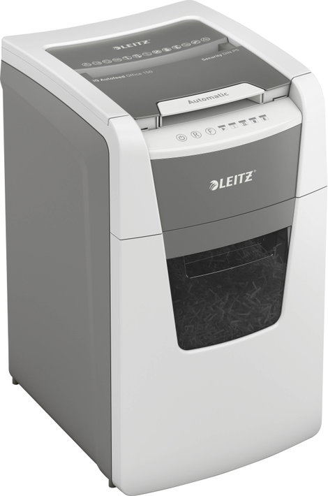 Leitz IQ Autofeed Office 150 Iratmegsemmisítő 150 lap mikrovágás 2 x 15 mm P-5 44 l Szintén megsemmi