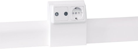 75080 Elektromos vezetékcsatorna rendszer Szegélyléc 2000 mm Fehér 1 db 2. kép