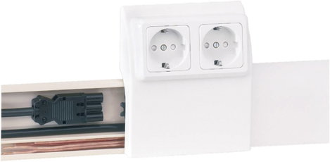 75080 Elektromos vezetékcsatorna rendszer Szegélyléc 2000 mm Fehér 1 db 3. kép