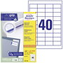 Avery-Zweckform 3657-200 Univerzális etikett 48.5 x 25.4 mm Papír Fehér 8800 db Véglegesen tapadó Sz bélyegkép