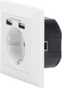 Digitus DA-70613 Süllyeszthető dugalj USB-vel Fehér 3. bélyegkép