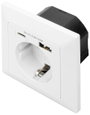 Digitus DA-70615 Süllyeszthető dugalj USB-vel Fehér bélyegkép