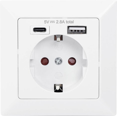 Digitus DA-70615 Süllyeszthető dugalj USB-vel Fehér 6. kép
