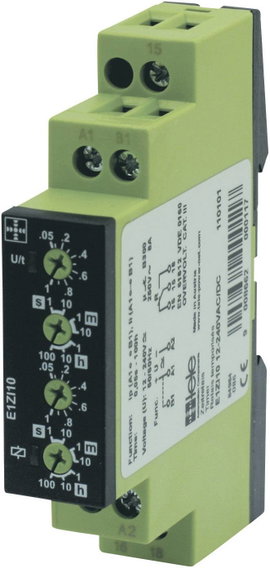 tele 110101 E1ZI10 12-240VAC/DC Időrelé Multifunkció 1 db 1 váltó