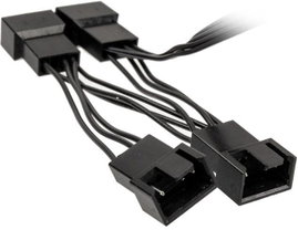 Y kábel PC ventilátor [1x Számítógép ventilátor alj, 4 pólusú - 4x Számítógép ventilátor alj, 4 pólu