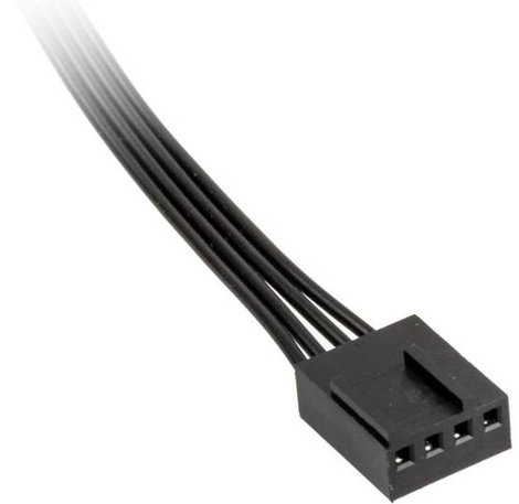 Y kábel PC ventilátor [1x Számítógép ventilátor alj, 4 pólusú - 3x Számítógép ventilátor alj, 4 pólu 3. kép