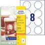 Avery-Zweckform 5081 Ø 65 mm Papír Fehér 80 db Leoldható Univerzális etikett bélyegkép