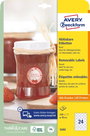 Avery-Zweckform 5080 Ø 40 mm Papír Fehér 1 készlet Leoldható Univerzális etikett 3. bélyegkép