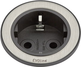 EVOline 159280001100 Beépíthető elosztó 1 részes Nemesacél, Fekete 1 db