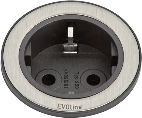 EVOline 159280001100 Beépíthető elosztó 1 részes Nemesacél, Fekete 1 db