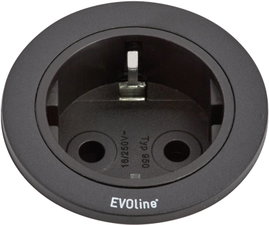 EVOline 159280000900 Beépíthető elosztó 1 részes Fekete 1 db