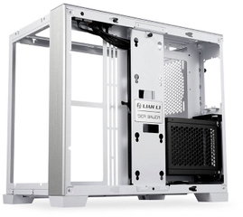 Lian Li O11 Dynamic Mini Snow Edition Midi torony Gaming doboz, Ház Fehér Oldalsó szélvédő