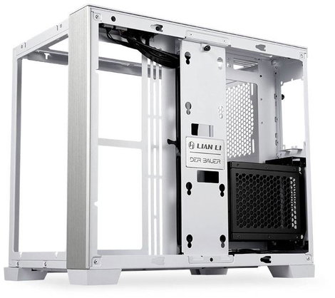 Lian Li O11 Dynamic Mini Snow Edition Midi torony Gaming doboz, Ház Fehér Oldalsó szélvédő